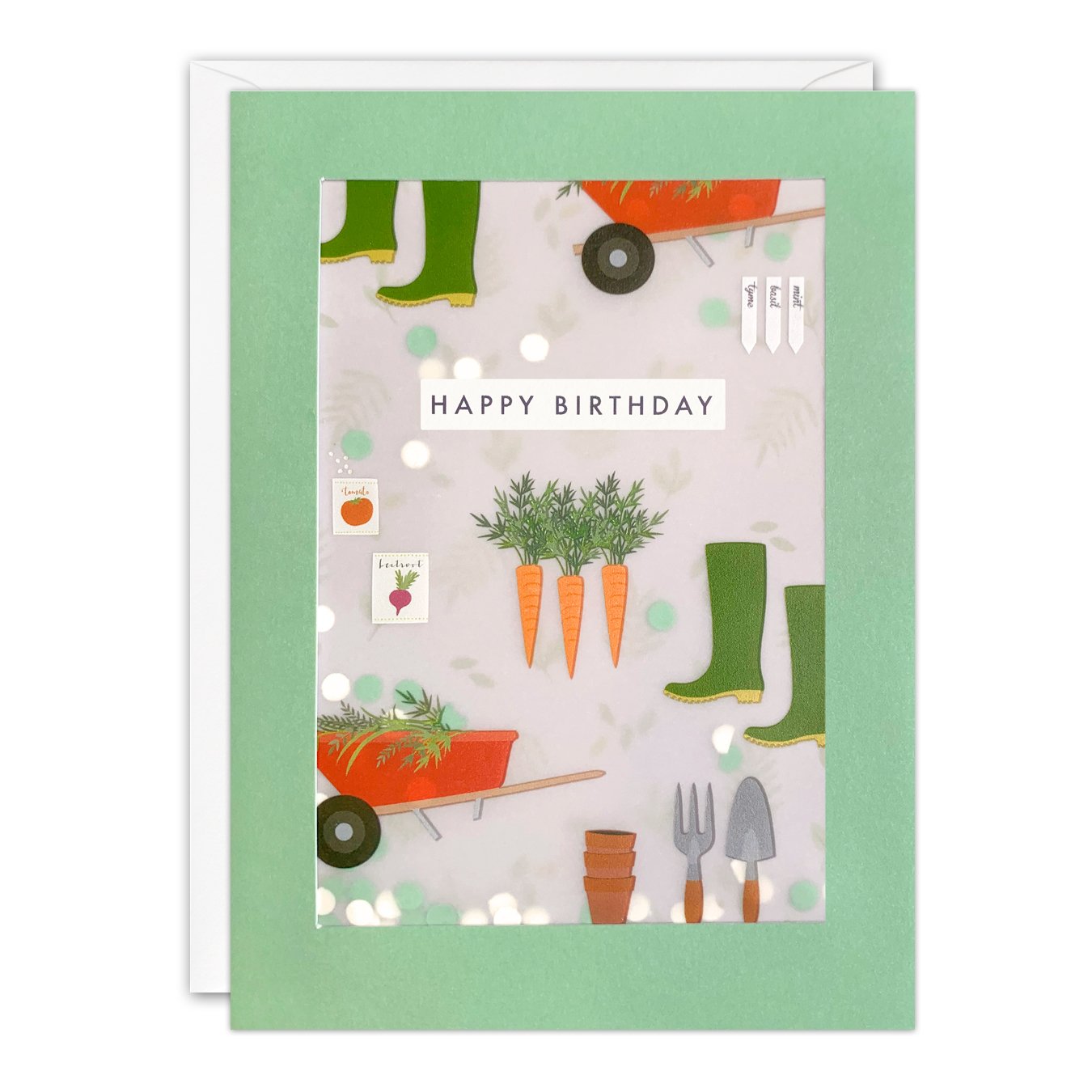 Happy Birthday Garden Paper Shakies Card. - Shop Indie